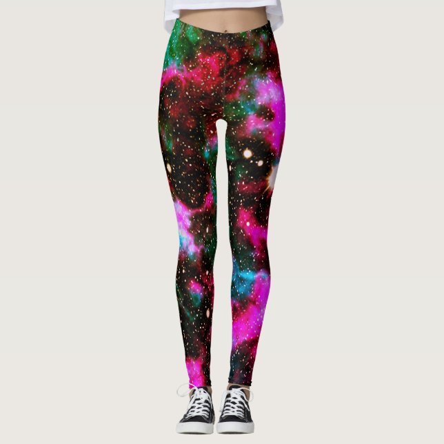 Leggings Gafas de yoga Neon Pink Green (Anverso)