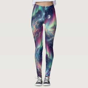 Leggings Galaxia Aurora Paisaje Onírico Celestial