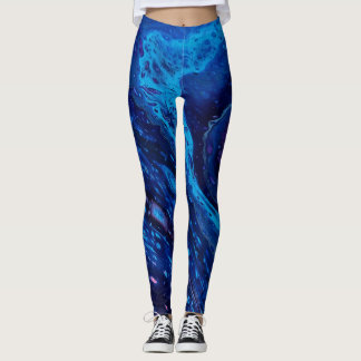 Leggings Galaxia azul abstracta