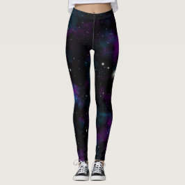 Leggings Galaxia azul y púrpura