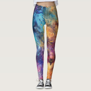 Leggings Galaxia colorida moderna Celestial