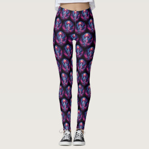 Leggings Galaxia de arte de medusas cósmicas