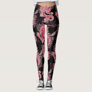 Leggings Galaxia del Dragón Rojo