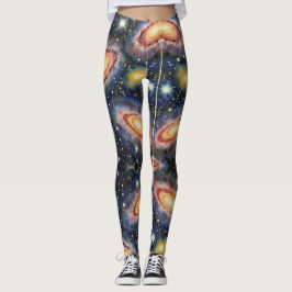 Leggings Galaxia del polvo del espacio oscuro de los Star C