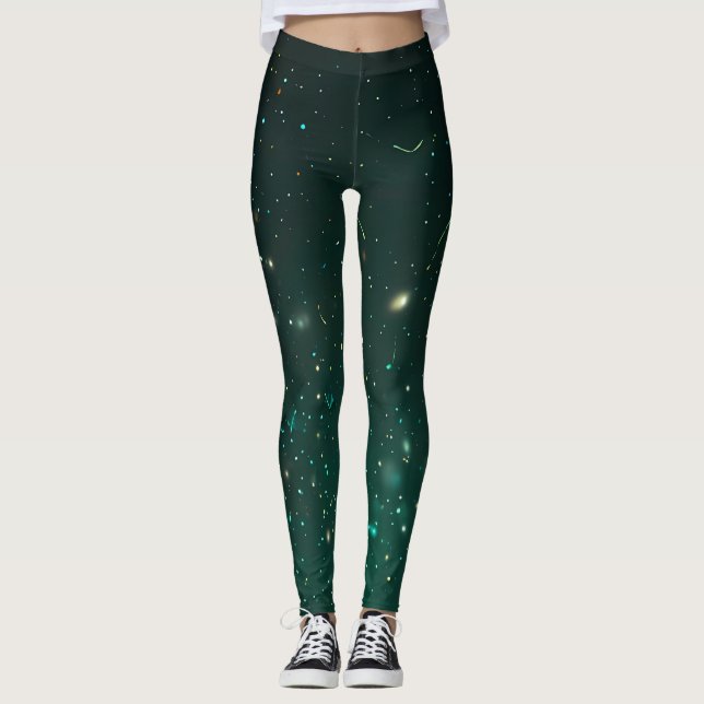 Leggings Galaxia esmeralda (Anverso)