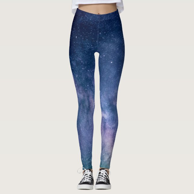 Leggings Galaxia Nebula Yoga Pants Espacio Azul (Anverso)