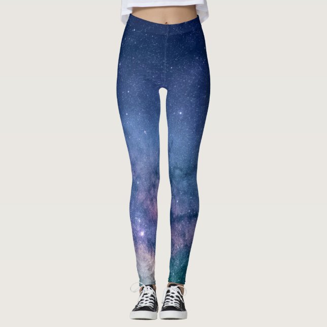 Leggings Galaxia Nebula Yoga Pants Espacio Azul (Anverso)