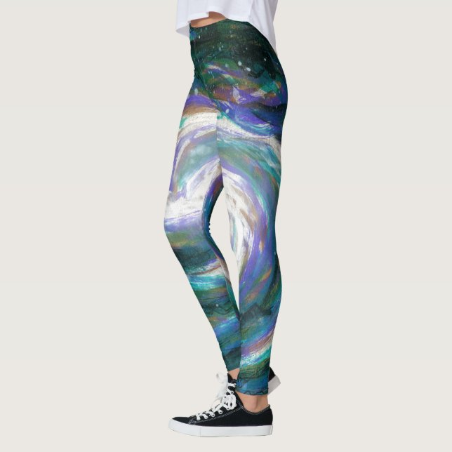 Leggings Galaxia pintada a mano (Izquierda)