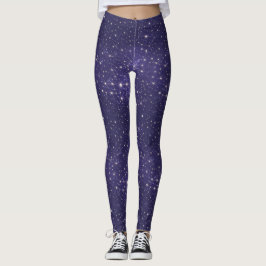Leggings Galaxia púrpura moderna Estrellas espaciales del u