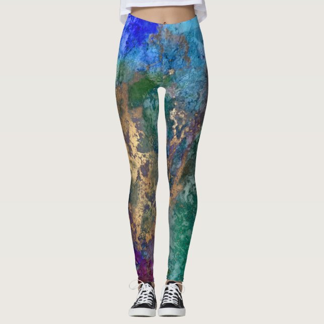 Leggings Galaxia Resumen de PixDezines / Energía Cósmica (Anverso)
