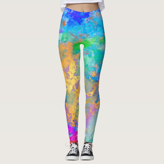 Leggings Galaxia Resumen de PixDezines / Energía Cósmica (Anverso)