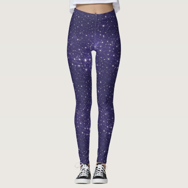 Leggings Galaxia Universo Espacio Cósmico Moderno Estrellas (Anverso)