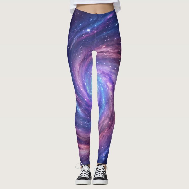 Leggings Galaxia vórtice espiral mística (Anverso)