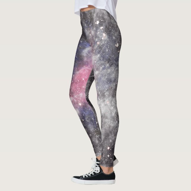 Leggings Galaxia Yoga Blanco Negro Rosa (Izquierda)