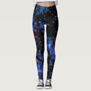 Leggings Galaxias, estrellas y planetas coloridos en el cie