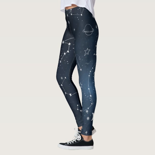 Leggings Galaxy Constellations Sky Astronomy Stars Planetas (Izquierda)