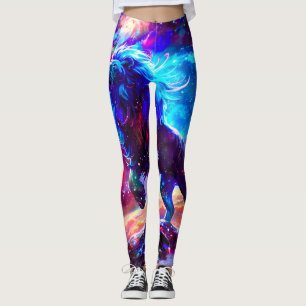 Leggings Galaxy Lion Blue