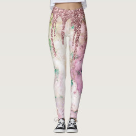 Leggings Galaxy Rosa Gold Purpurina Dris Elegante Diseño