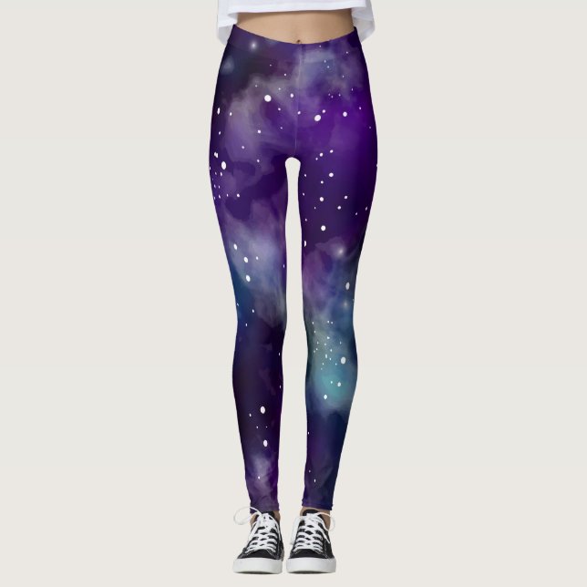 Leggings Galaxy Star Universe Arte Celestial (Anverso)