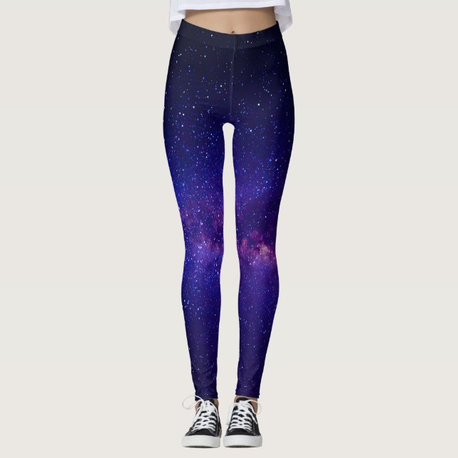 Leggings Galay nocturno Purple Starry (Anverso)