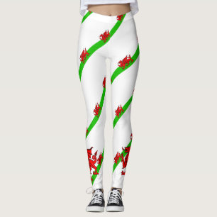 Leggings Galés raya la bandera