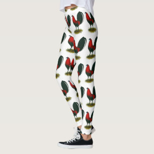 Leggings Gallero Americano: Pardo Rojo