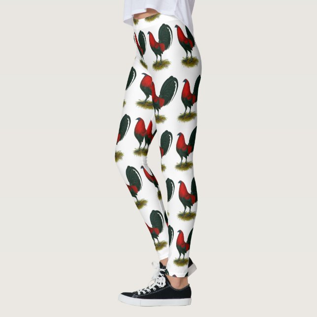 Leggings Gallero Americano:  Pardo Rojo (Izquierda)