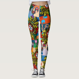 Leggings Galo de Barcelos, diseños portugueses