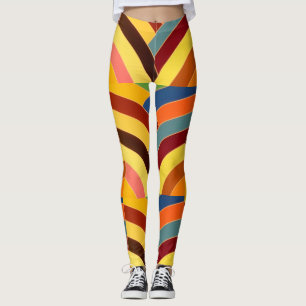 Leggings galones multicolores modernos contemporáneos