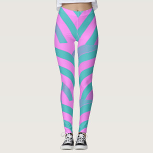 Leggings galones rosados/verdes modernos elegantes