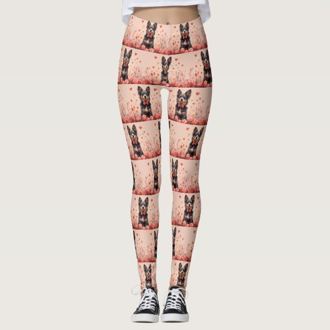 Leggings Ganado Australiano con Rosas - Día de San Valentín (Anverso)