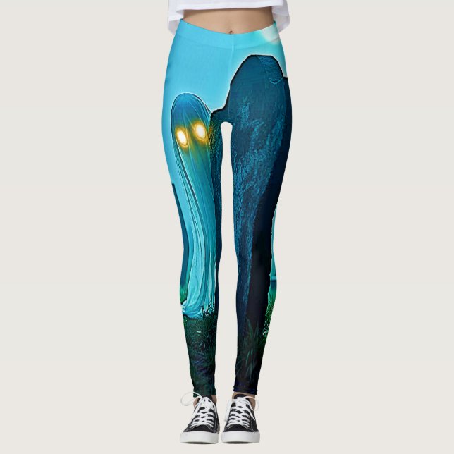 Leggings Gantasma inquietante de Graveyard Ghost (Anverso)