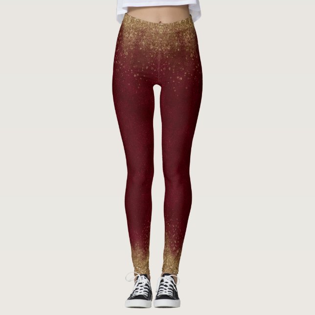 Leggings Garnet y Gold Elegant (Anverso)