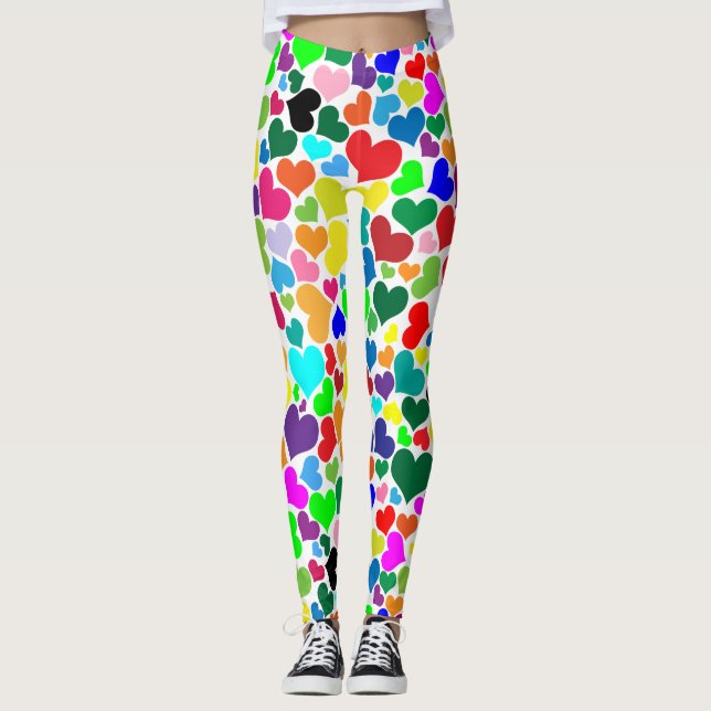 Leggings garras de corazones de arcoiris valentino (Anverso)
