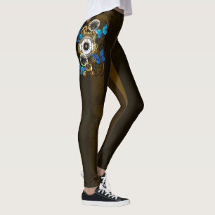 Leggings Gases de vapor y mariposas azules