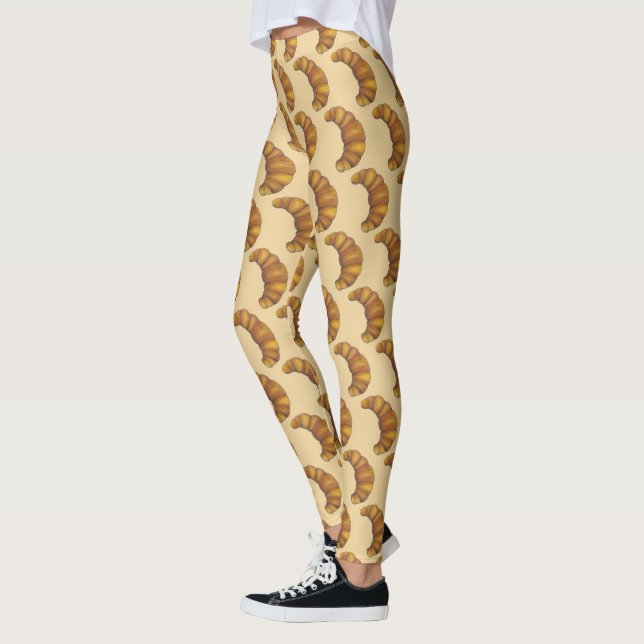 Leggings Gastronomía de pastelería de croissant caliente y  (Izquierda)