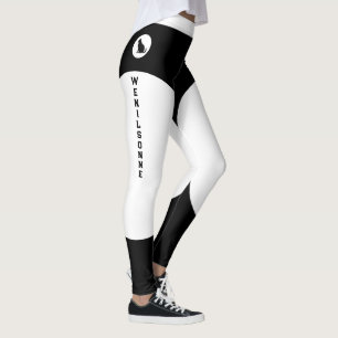 Leggings Gata Personalizada Mamá Gato Amante Blanco Y Negro