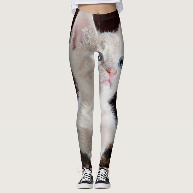 Leggings Gatito Blanco Vulnerable (Anverso)