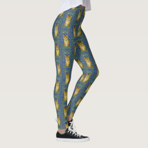 Leggings Gatito lindo en estilo Art Nouveau vintage