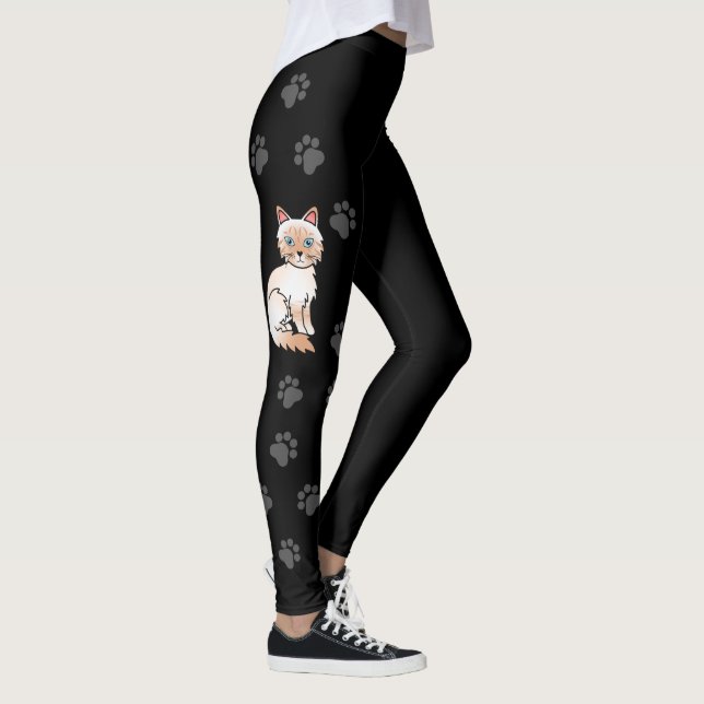 Leggings Gato atigrado rojo Birman / Ragdoll adorable & pat (Derecha)
