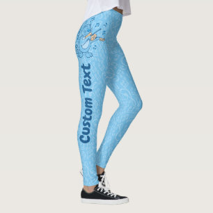 Leggings Gato azul con leyenda violín