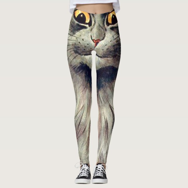 Leggings Gato azul ruso Louis Wain (Anverso)