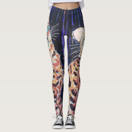 Leggings Gato Bengal Neon Noir