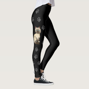 Leggings Gato Birman / Ragdoll de punta de chocolate & Huel