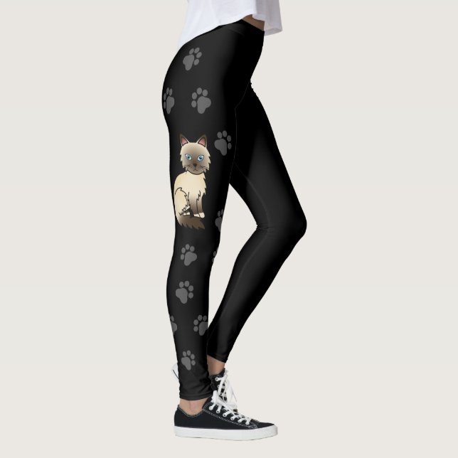 Leggings Gato Birman / Ragdoll de punta de chocolate & Huel (Derecha)