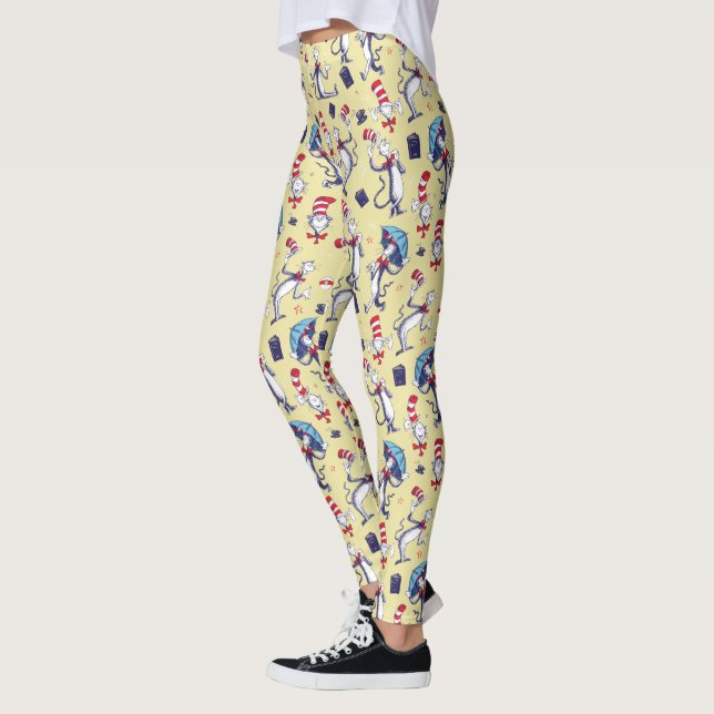 Leggings Gato con Sombrero | Patrón Amarillo (Izquierda)