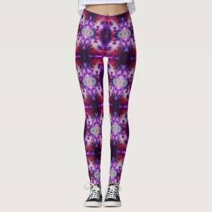 Leggings Gato de la Galaxia Púrpura 