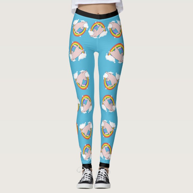 Leggings Gato del arco iris (Anverso)