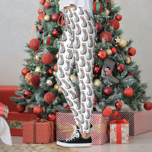 Leggings Gato Gris Divertido Malhumorado Navidad Humor Fest