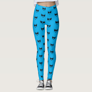Leggings Gato hipster con gafas de sol